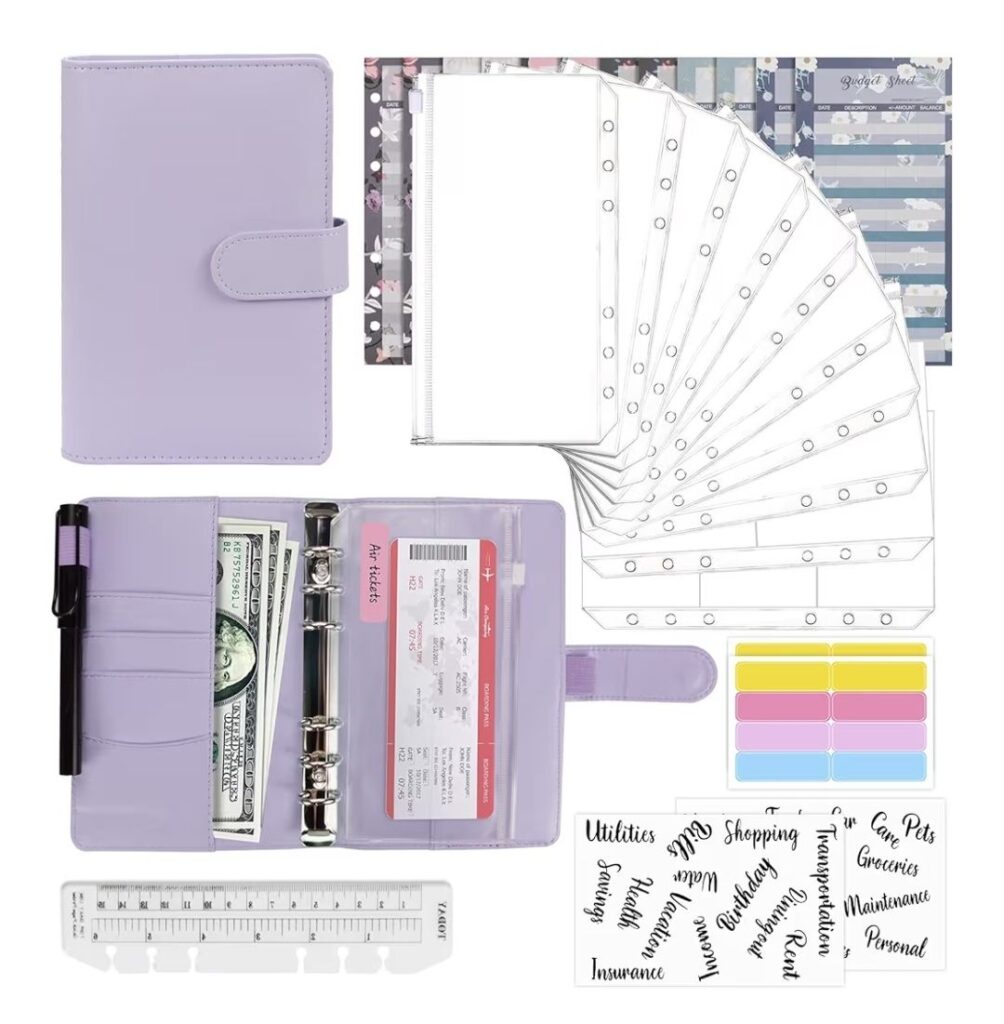 Visual of a cash envelopes system, an example of a tool for side hustles.